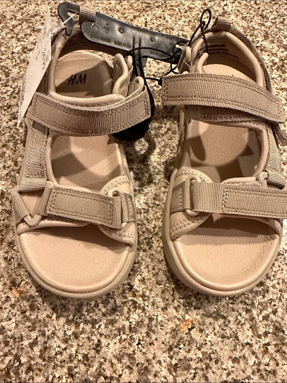 H&M Kids Tan Adjustable Strap Sandals